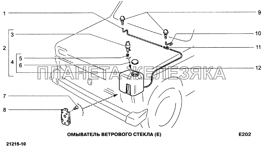 Омыватель ветрового стекла (Е) ВАЗ-21213-214i